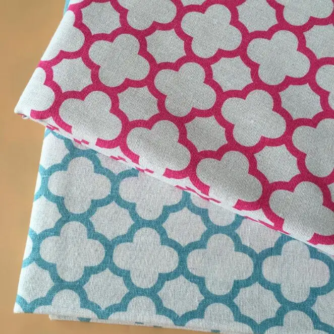 Хлопчатобумажная льняная ткань с геометрическим рисунком для шитья в стиле