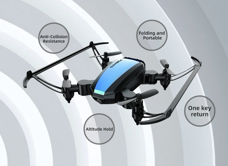 Global Drone GW125 карманные Дроны для детей удержание высоты вертолет мини Дрон Wifi FPV Дрон Juguetes Квадрокоптер VS E58 S9W