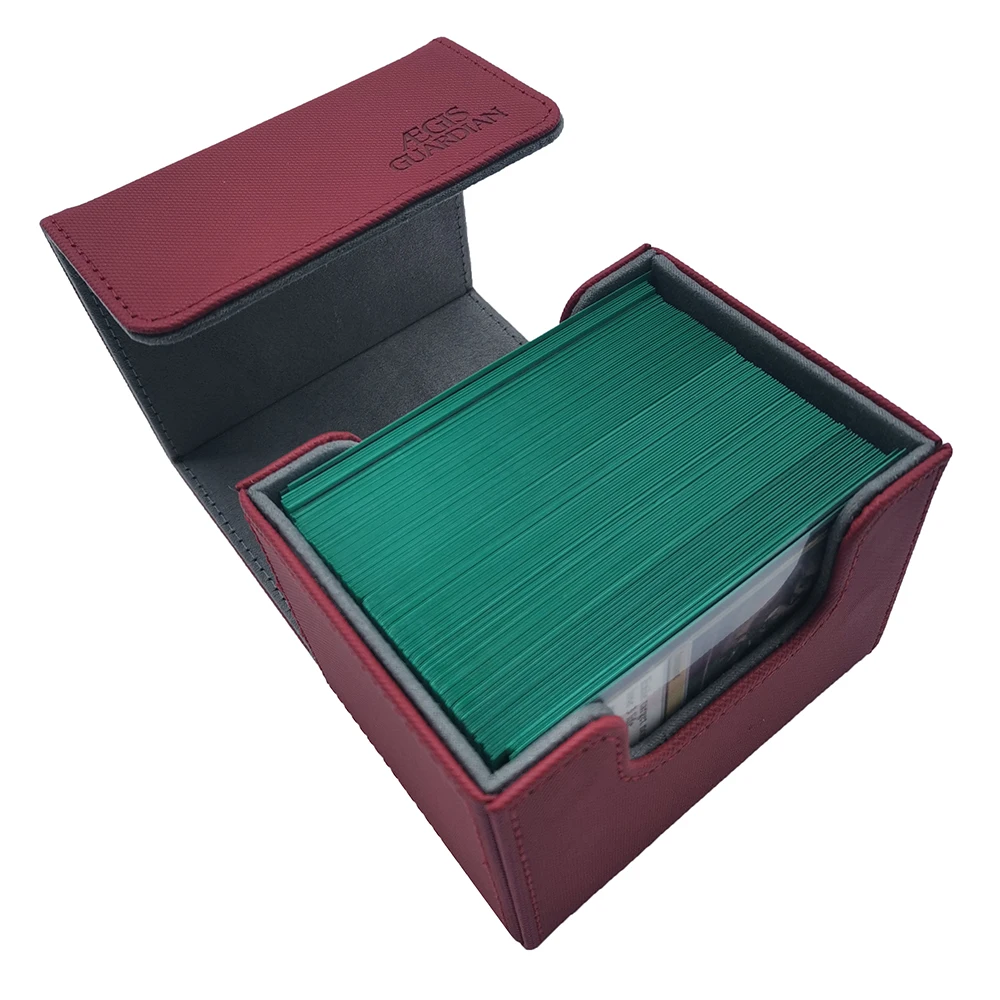 Чехол накладка AEGIS GUARDIAN Premium 100 + для карточек игровых карт TCG красный|Настольные