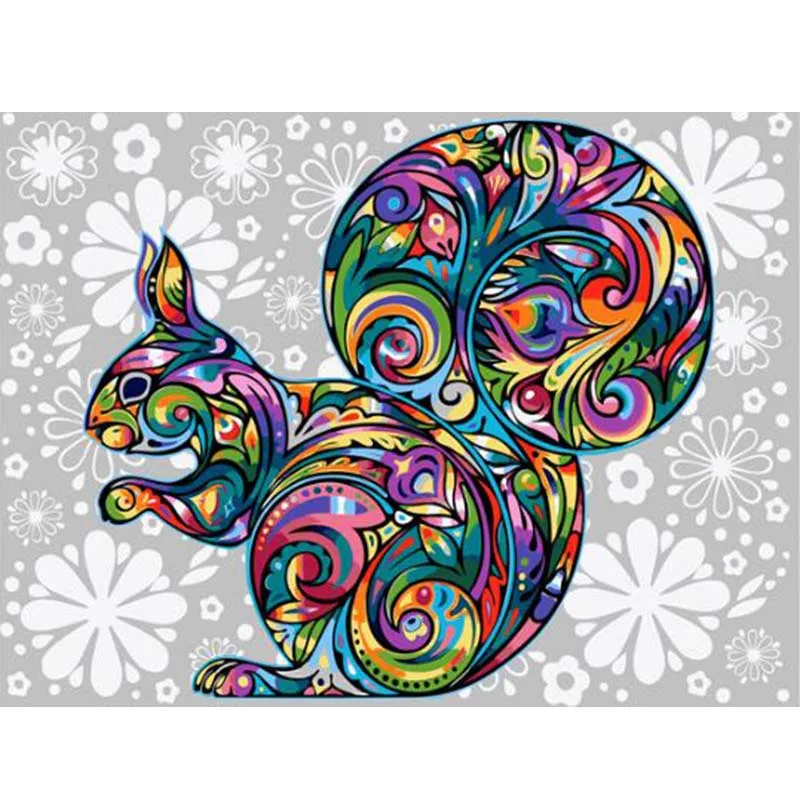 Картина на холсте с изображением животных креативные картины белки по номерам