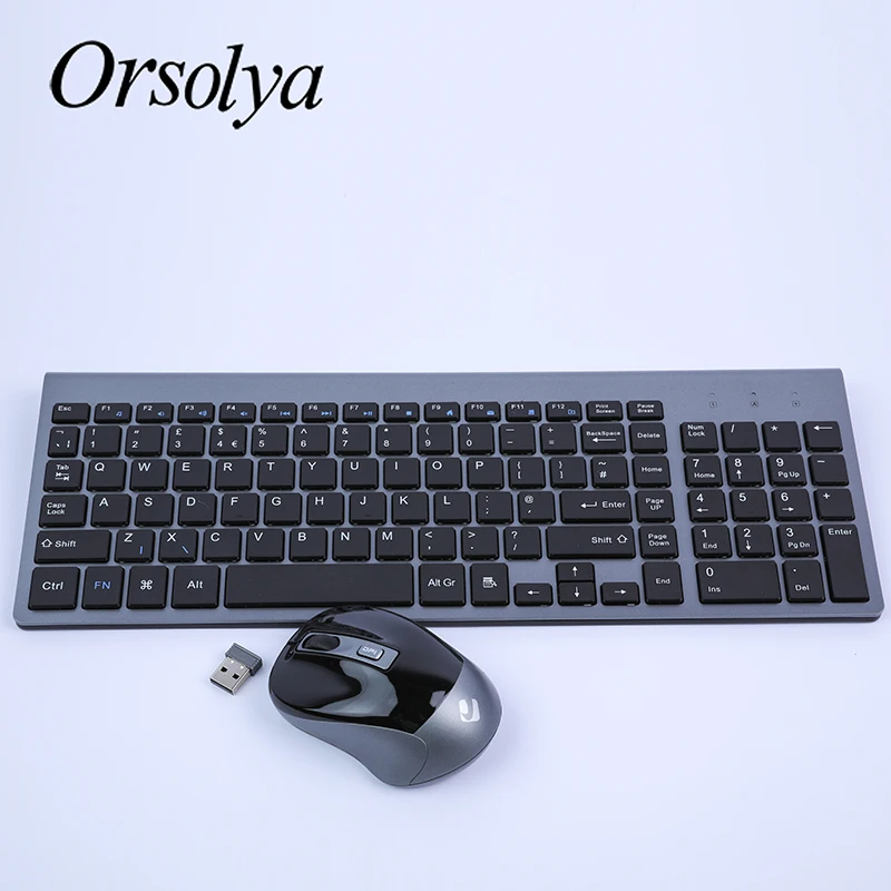 2 4g wireless keyboard and mouse comboitaliangermanfrench orsolya compact silent full size keyboard for pc computer laptop free global shipping