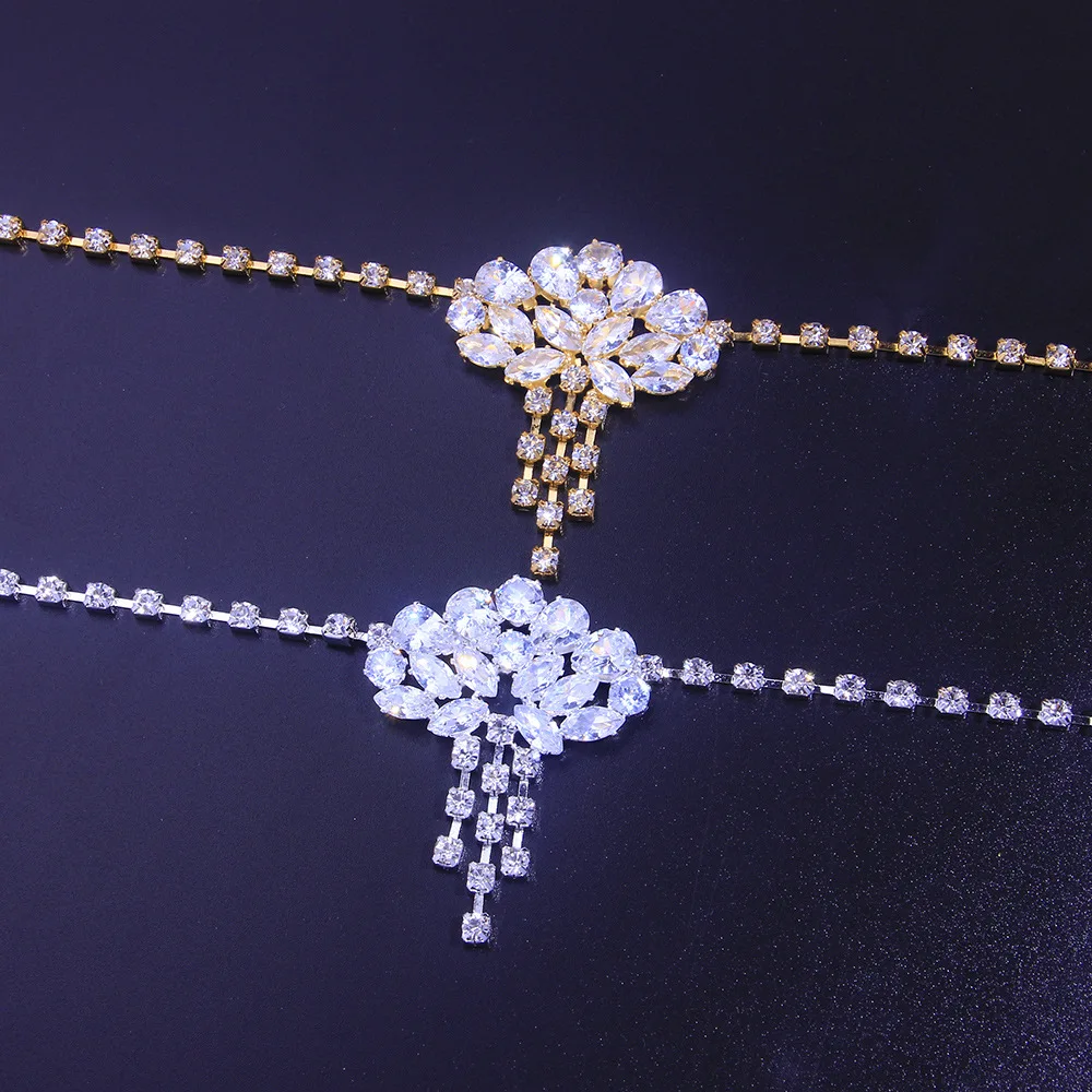 

Silver Gold Bridal Zircon Headband