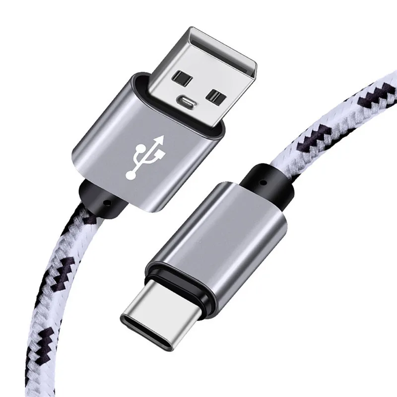 White For Type C 3 А Быстрая зарядка 3,0 usb type C кабель для Xiaom Redmi Note 7 Быстрая зарядка type-C кабель для samsung S9 S10 Plus для huawei P30 - Цвет: White For Type C
