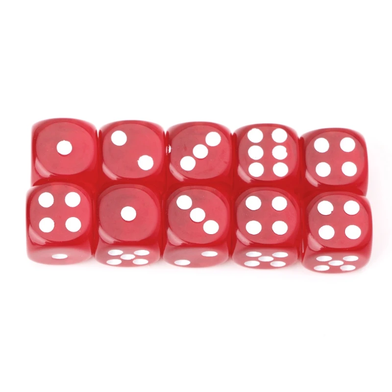 10 шт. шесть сторонняя 15 мм прозрачный кубик с закругленной вершиной для