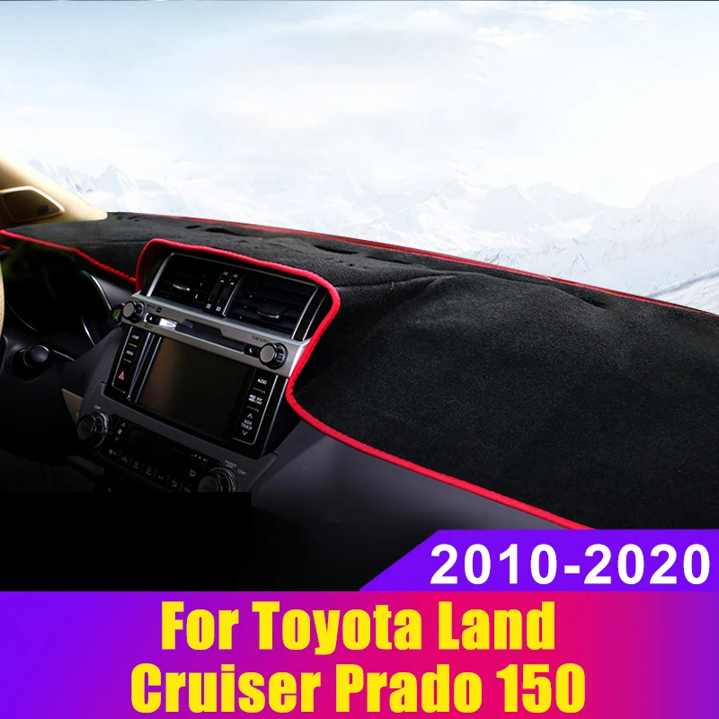 Car Dashboard Cover Mat Avoid light Pad Instrument Panel Carpets For Toyota Land Cruiser Prado 150 FJ150 2010-2020 Accessories
