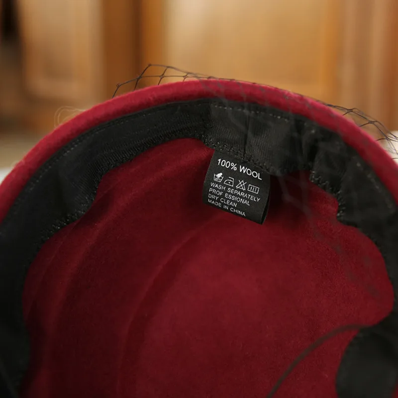 Элегантные вуалетки шляпы чистая австралийская шерсть английская шапка панцирь