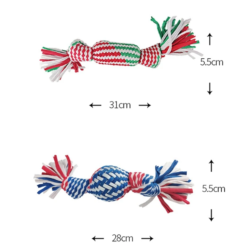

Puppy Cotton Rope Simulative Sugar Teeth Bite-Resistant Toys Pet Dog Chew Toys For Dog Teeth Cleaning