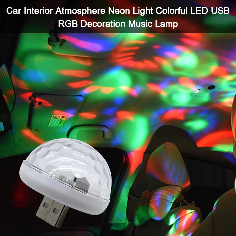 4 шт. декоративные светодиодные RGB лампы для салона автомобиля|Декоративная