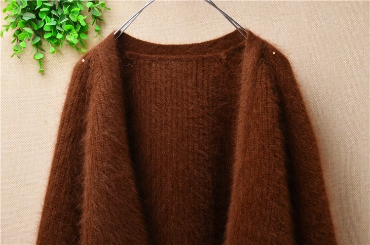 Женская осенне-зимняя Толстая теплая норковая кашемировая трикотажная одежда с