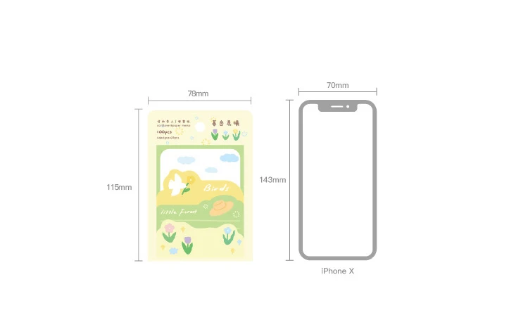 

100Sheets/pack Kawaii Cute Flower Sticky Notes Memo Pad Pocket Stationery Agenda Planner School Supplies Bullet Journal n748