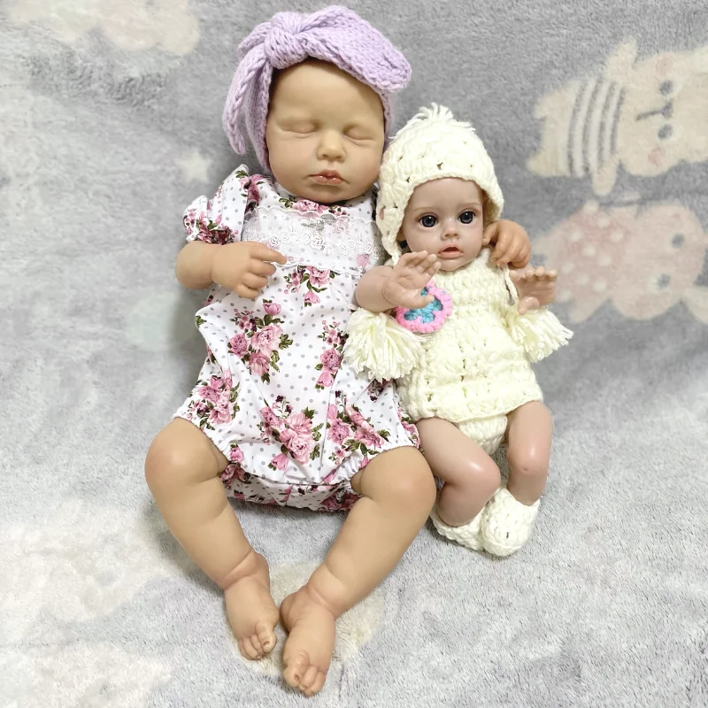 

Loulou Painted Bebe Reborn Baby Doll Girl 20 Inches Finished Realistic Lovely Vinyl Cloth Body Surprise Gift Toy For Children