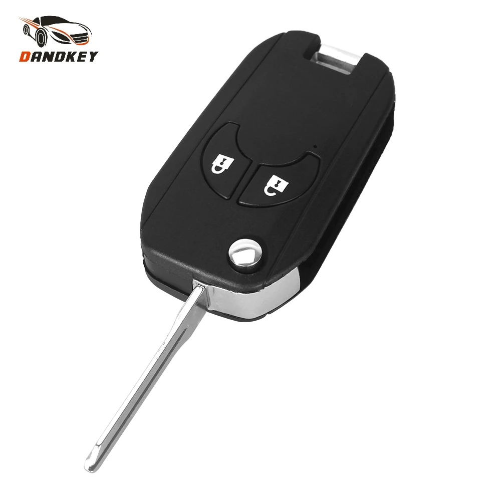 

Dandkey 2 Button Smart Flip Folding Remote Key Case Shell Fob For NISSAN Cube Micra Qashqai Juke Free Shipping Key Shell
