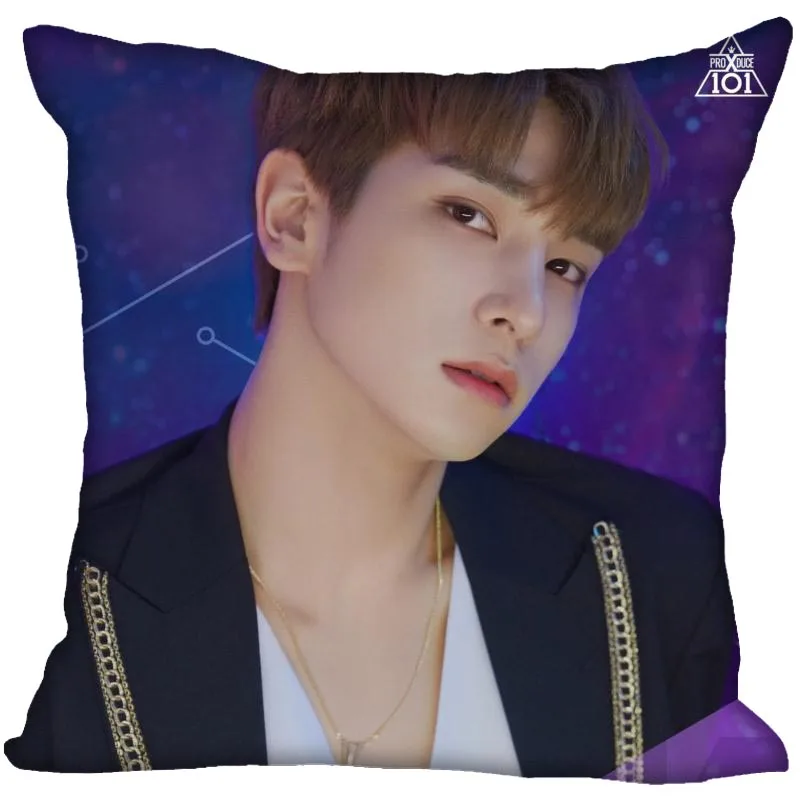 6 KPOP X1 печатная квадратная наволочка модное декоративное двустороннее атласное с узором Наволочка на заказ ваш подарок изображения - Цвет: 6