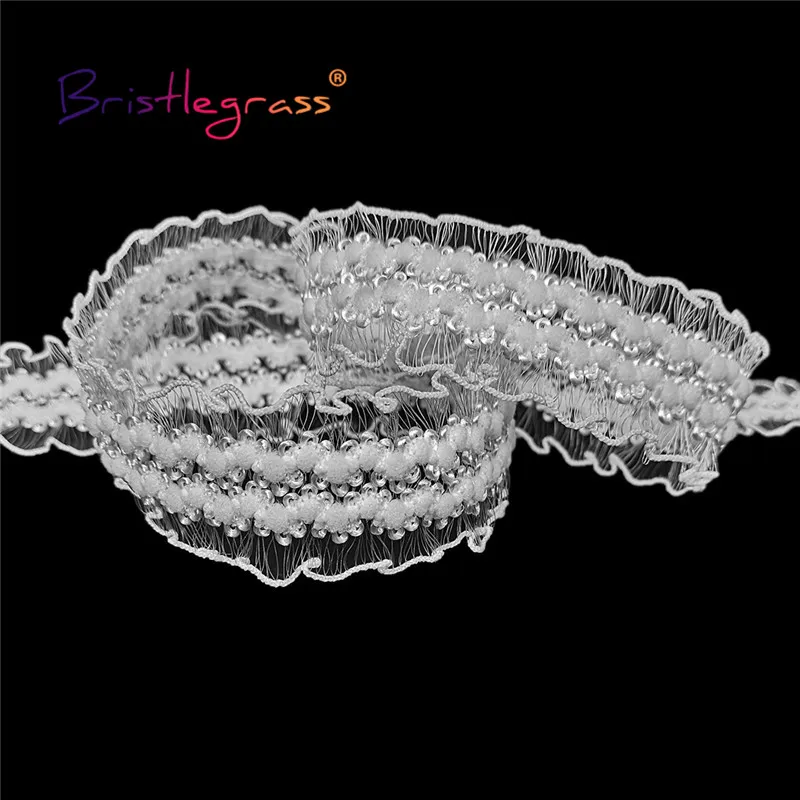 BRISTLEGRASS 2 5 10 ярдов 30 мм фатиновое сеточное платье с оборками декоративная отделка