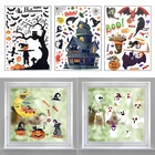 Хэллоуин Мультфильм Тыква призрак стикер стены ПВХ наклейки на окна хэллоуивечерние фестиваль украшения гостиной домашний декор