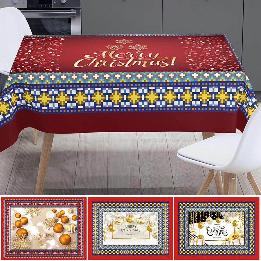 

5 Sizes Rectangular Tablecloths Table dining Cover Waterproof Tablecloth Coffee table wedding Christmas Decoration table cloth