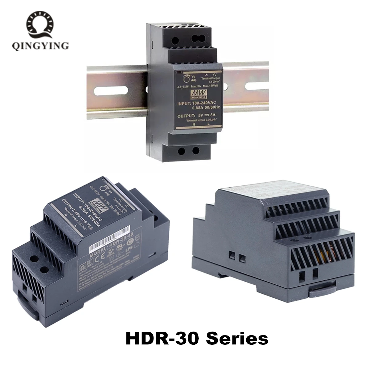 При заказе 1-10 штук товара Mean Well! HDR-30-12 Series 5V 12V 15V 24V 48V 15W 30W 36W ультра тонкий