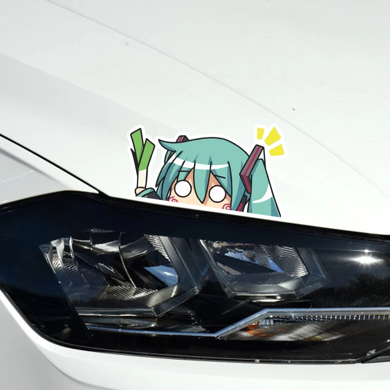 Аниме Фигурка Мику Hatsune периферийная наклейка украшение для автомобиля