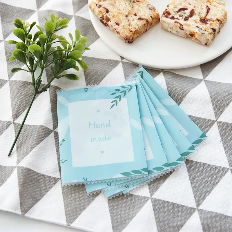 2019 фламинго Зеленый лист 7*9 см пакет для упаковки печенья и конфет пластиковая