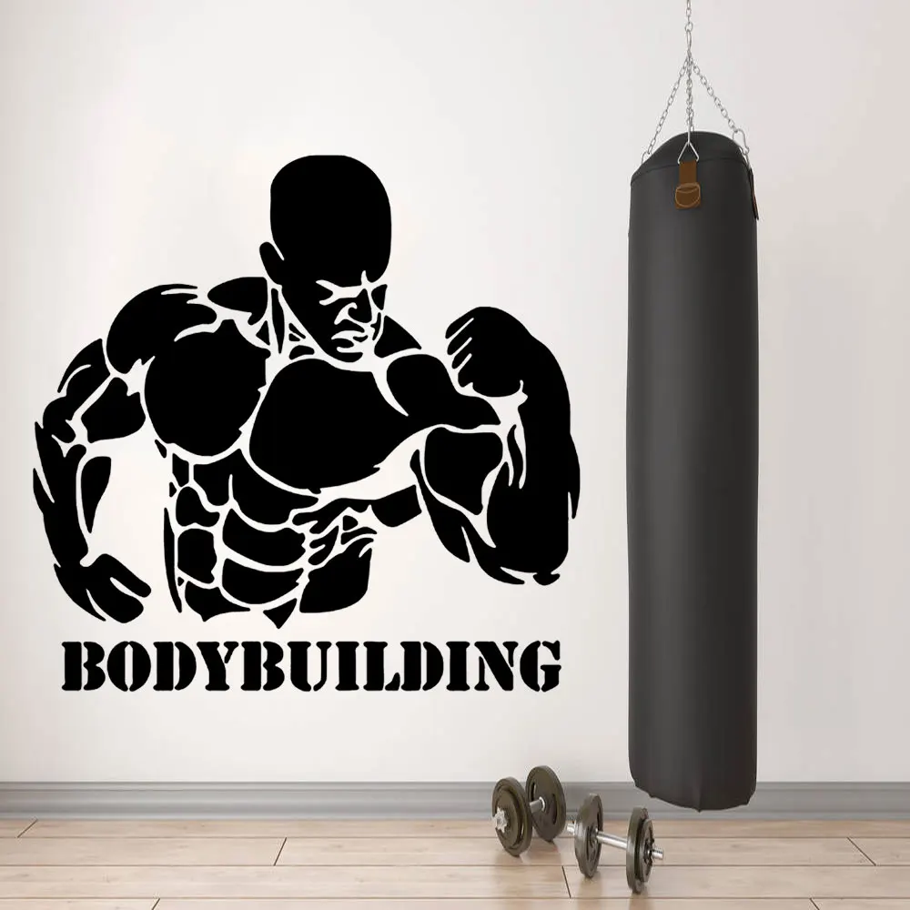 

Fitness exercise Gym poster decoration Mural Art Decals wallpaper home decor stickers Muscular Man/BodyBuilding CX1412