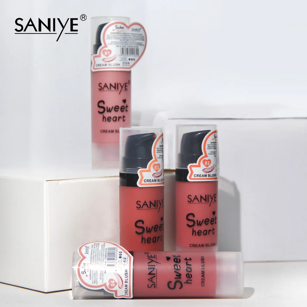 Жидкие румяна для лица SANIYE матовые Кремовые нюдовый макияж щек розовые косметика