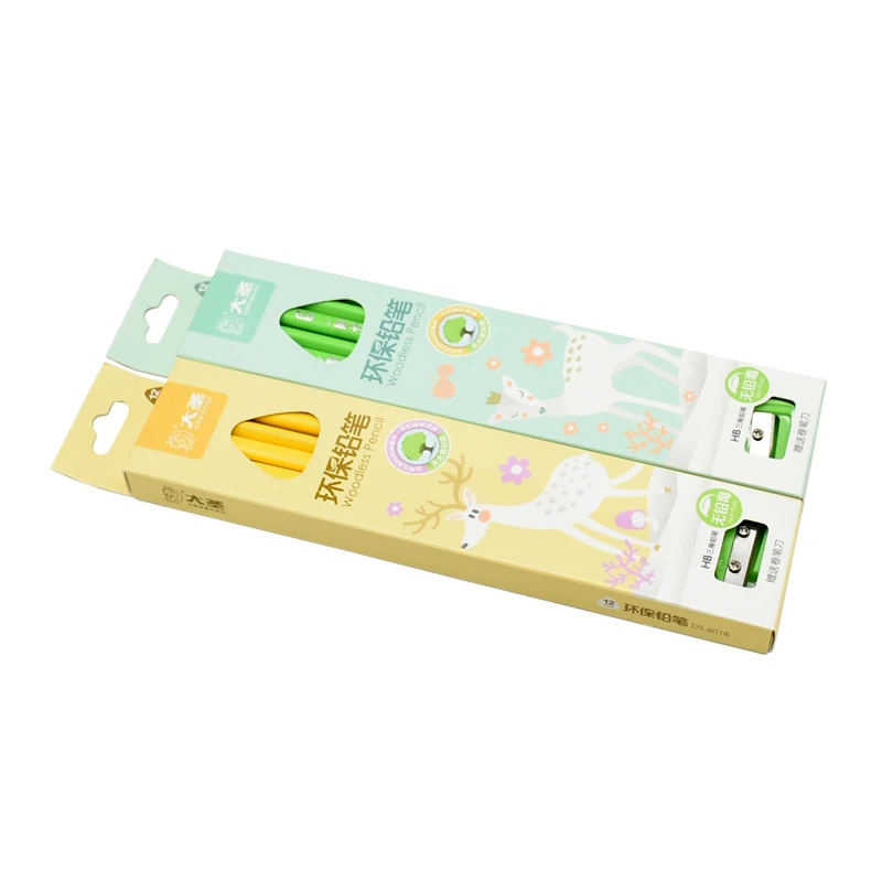 

12 шт./компл., Мультяшные животные, треугольник HB, стандартная деревянная деталь, карандаши для рисования, школьные и офисные принадлежности