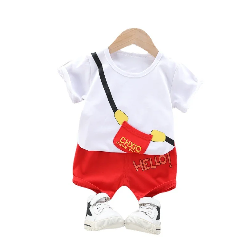 

Новинка, модная летняя одежда для маленьких девочек, детская спортивная футболка, шорты, 2 шт./компл., повседневная одежда для малышей, одежда для мальчиков, детские спортивные костюмы