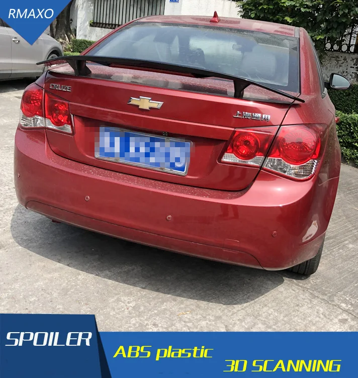 Для спойлер Cruze 2009-2014 Chevrolet ABS материал заднее крыло автомобиля праймер цвет