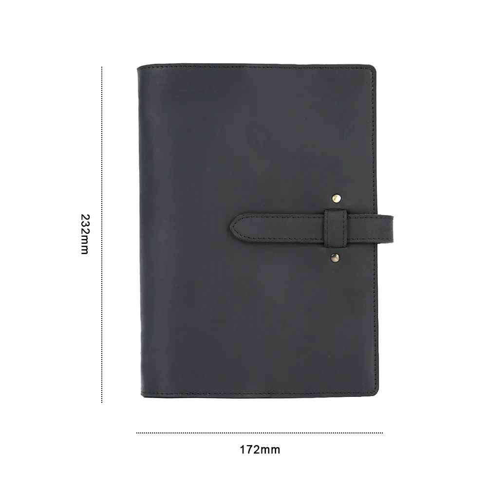 Black A5 Handnote, винтажный блокнот из натуральной кожи, А5, личный А6, А7, Дневник для путешествий, дневник, планировщик, блокнот, для школы, подарок на день рождения - Цвет: Black A5