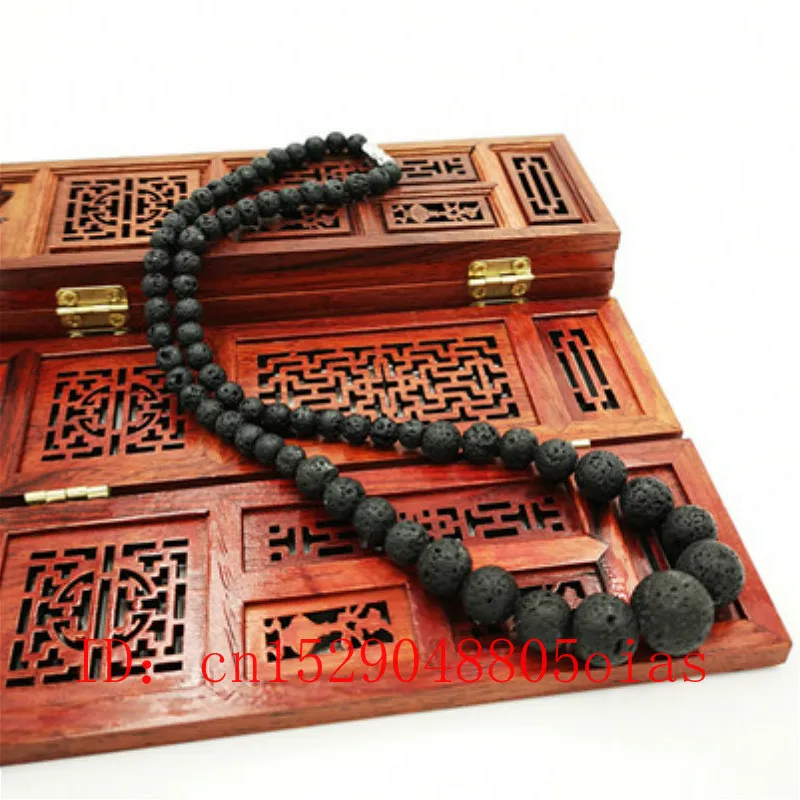 Ожерелье из натуральных вулканических камней 6 14 мм Модная бижутерия