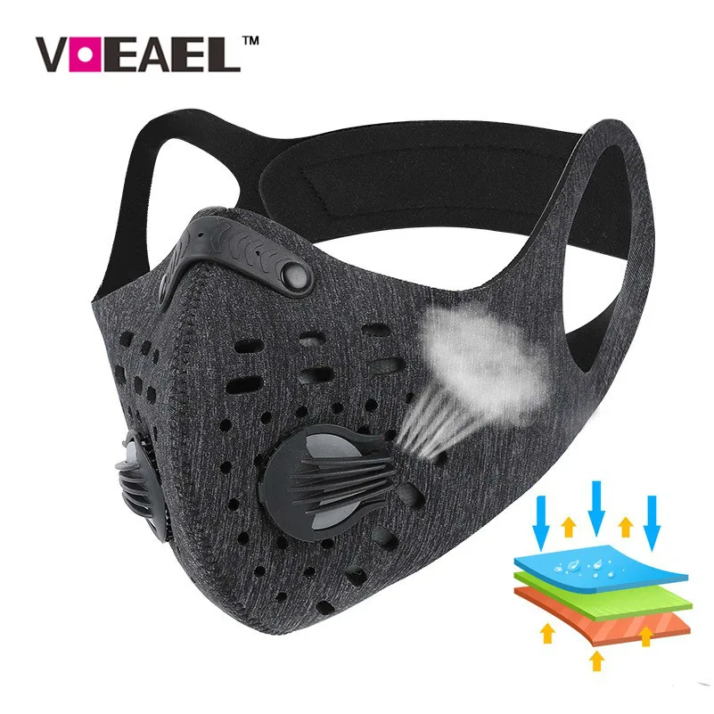 Велосипедная маска для лица Спортивная с фильтром из активированного угля