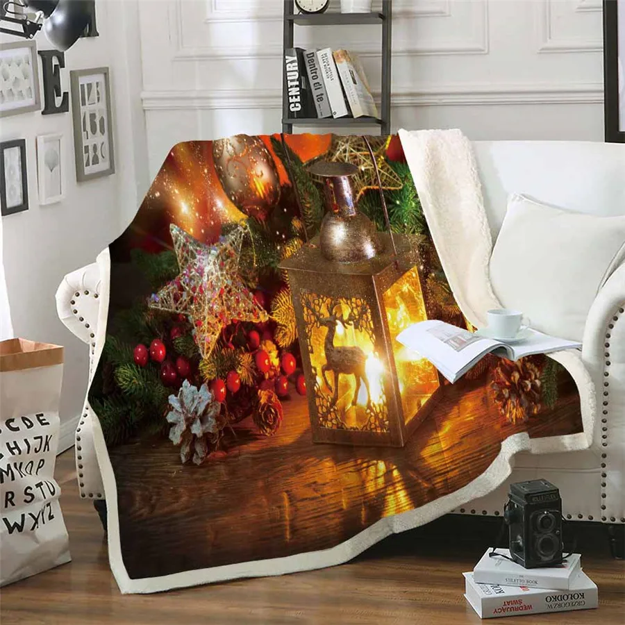 HELENGILI рождественское шерпа одеяло женское цветочное покрывало бархатное