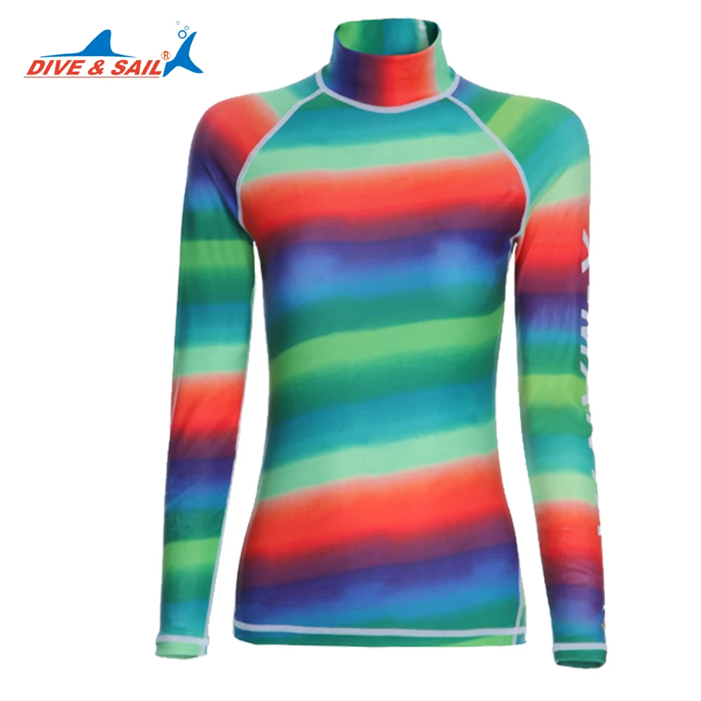 Женский костюм для дайвинга с длинным рукавом из лайкры и лайкры|rashguard girls|girl