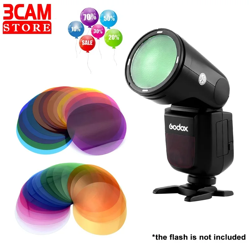 Набор цветовых фильтров Godox V 11C 11T Цветные гели и соты для вспышки V1 Вспышка Speedlite