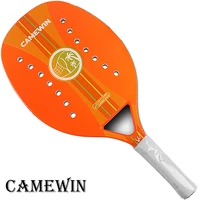 2021 camewin new full carbon fiber beach tennis racket padel racket with soft eva surface outdoor sports pala padel with bag