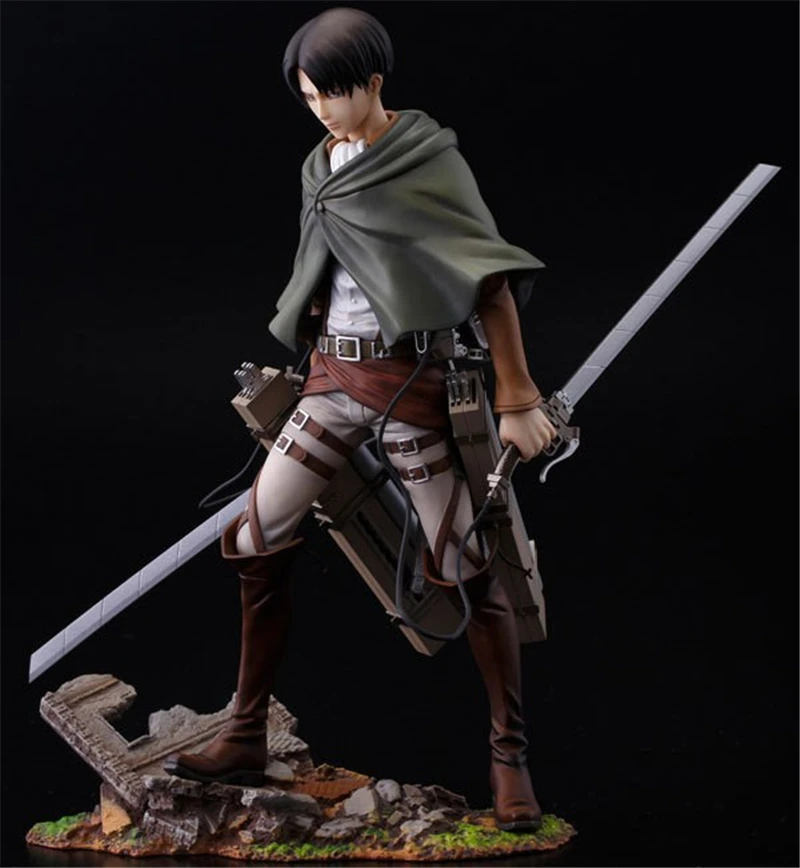 

Anime Attack On Titan Levi Rivaille Levi Ackerman Eren Jaeger Mikasa Ackerman PVC Action Figure Collectible Model Kids Toys Doll