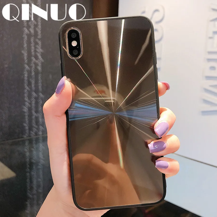 Чехол QINUO 3D для iPhone XR X Xs Max блестящая призма с бриллиантами 6 6s 7 8 Plus |
