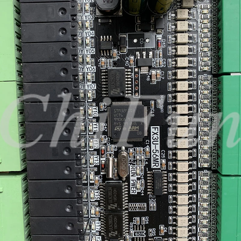 Высокая скорость FX1N FX2N FX3U 56MR/60MR 6AD 2DA 32 вход 24 релейный выход промышленная плата