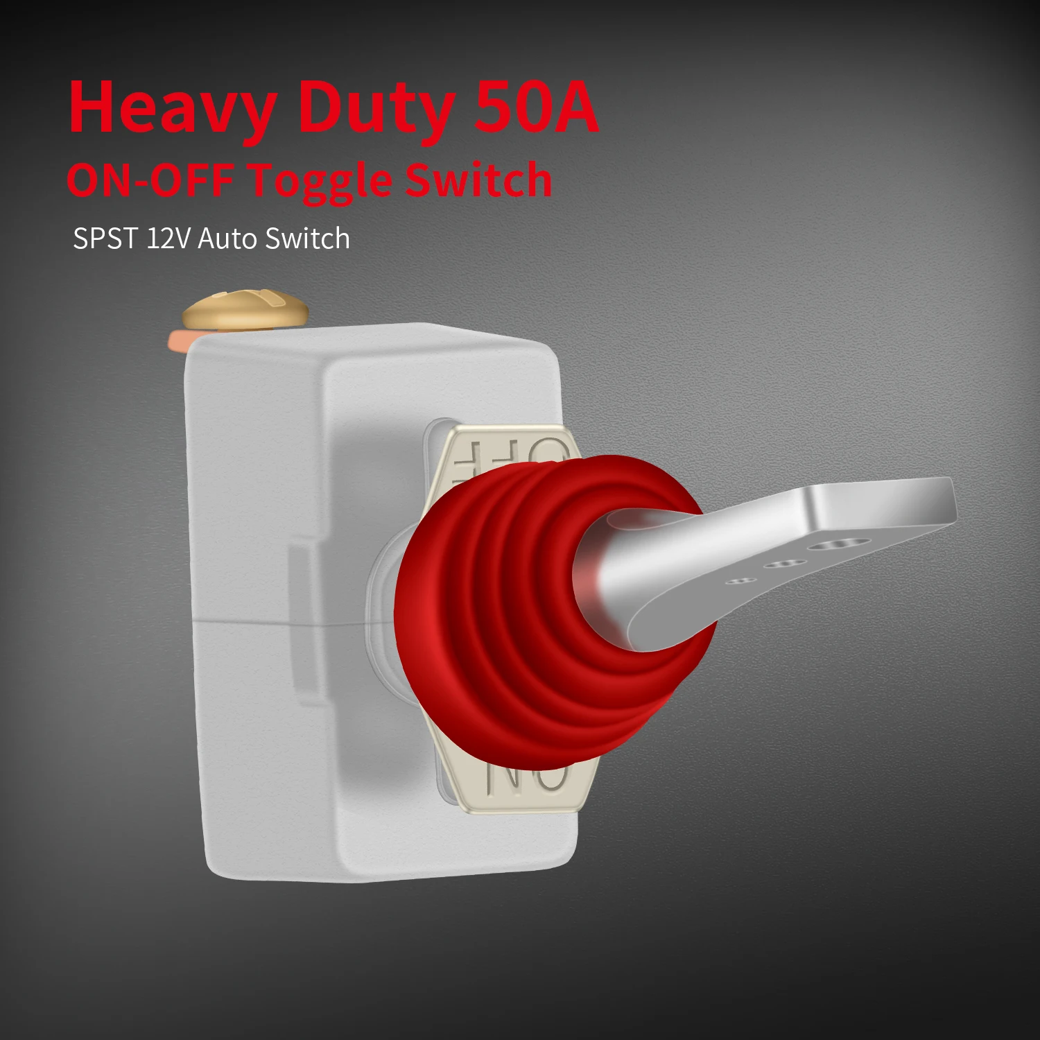 IP65 Waterproof Toggle Switch 50 Amp 12V Heavy Duty Aluminum Housing ON/OFF with Rubber Boot Cover | Обустройство дома