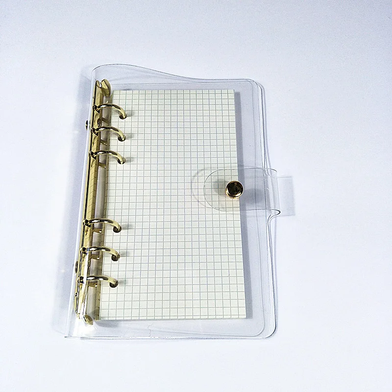 1 шт. A6 Прозрачная крышка ноутбука из ПВХ свободные дневник катушки записная