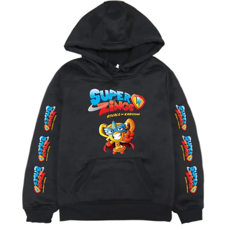 

Толстовки с капюшоном Super Zings, толстовка с длинным рукавом, пальто для мальчиков и девочек, Повседневная Верхняя одежда с принтом, спортивная...
