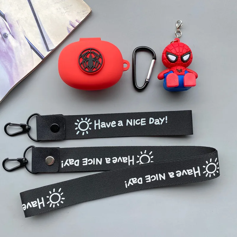 

Marvel Silicone Case For realme Buds Q TWS Wireless Earphone Soft Washable Dust-proof Protector For Realme Buds Q