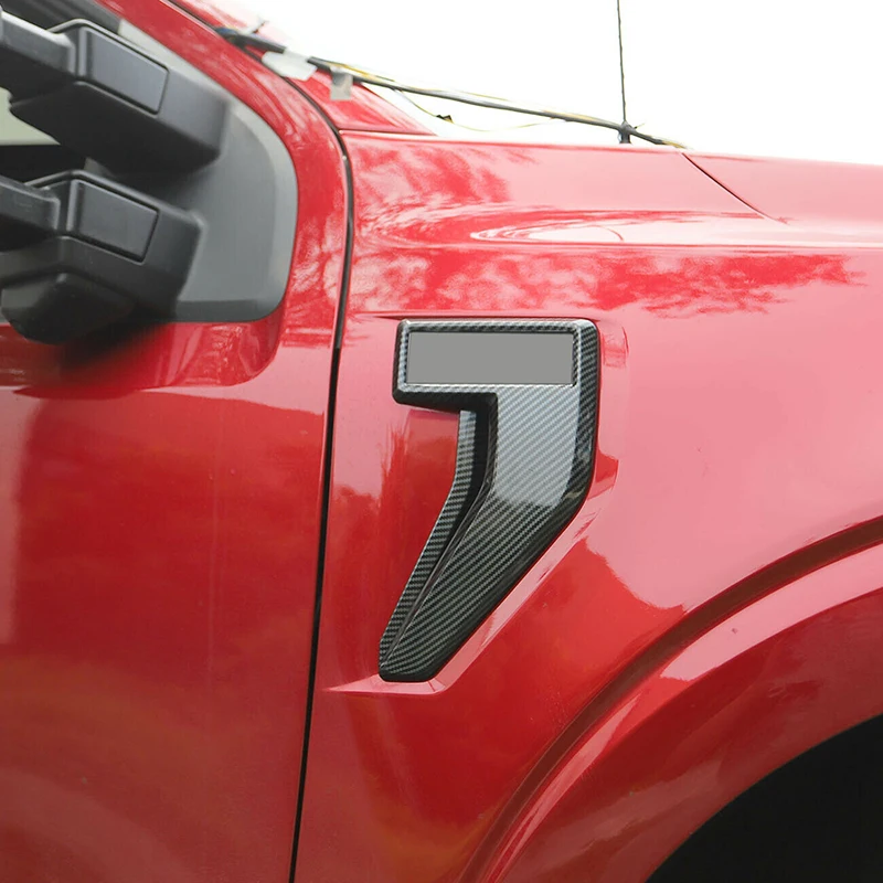 For Ford F-150 F150 Raptor 2021 Carbon Style Front Side Fender Vent Decal Decoration Sticker Cover Trim Car Styling | Автомобили и