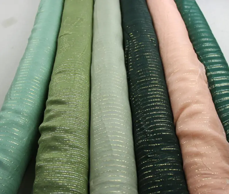 Шелковый жоржет шифон мерцание металлик жаккардовые блестящего шелка ткань для