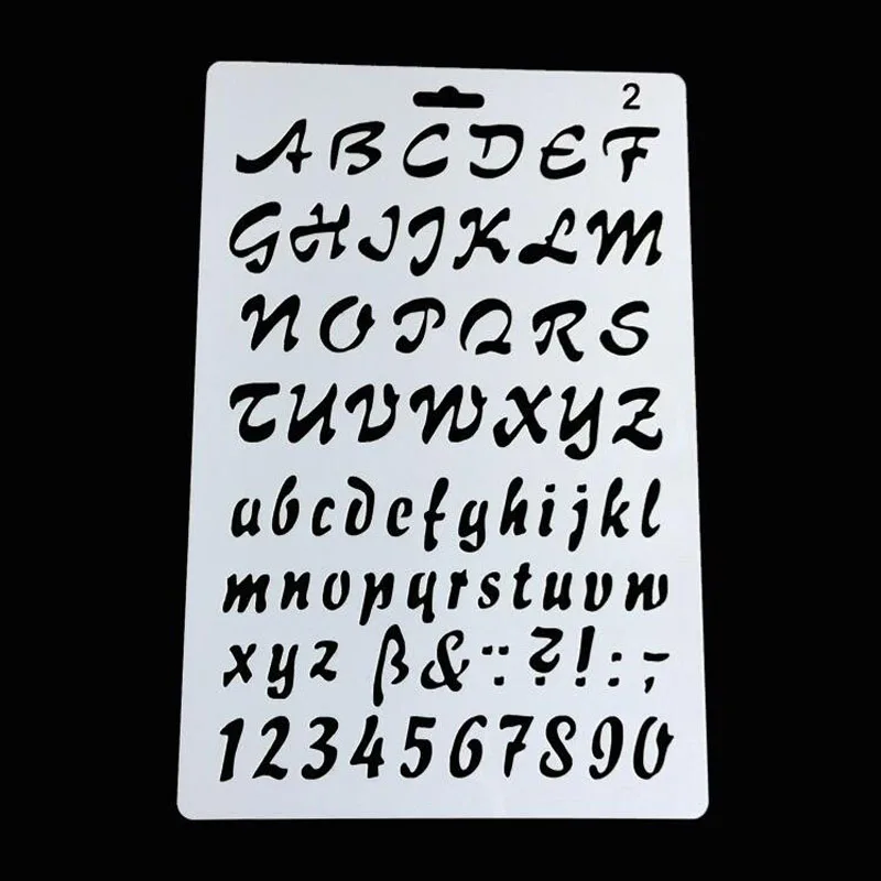 4 шт. трафареты с буквами для раскрашивания тиснения шаблон рисования DIY Декор
