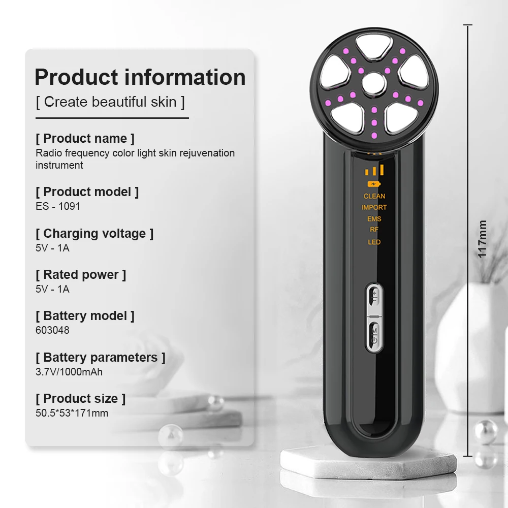 

RF&EMS Facial Mesotherapy Radio Frequency Skin Tightening Facial Rejuvenating Skin Care Beauty Wrinkle Removal Face Massager