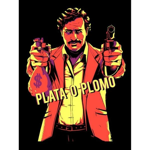 Пабло Эскобар плота о Пломо Ретро металлический оловянный Поющий настенный