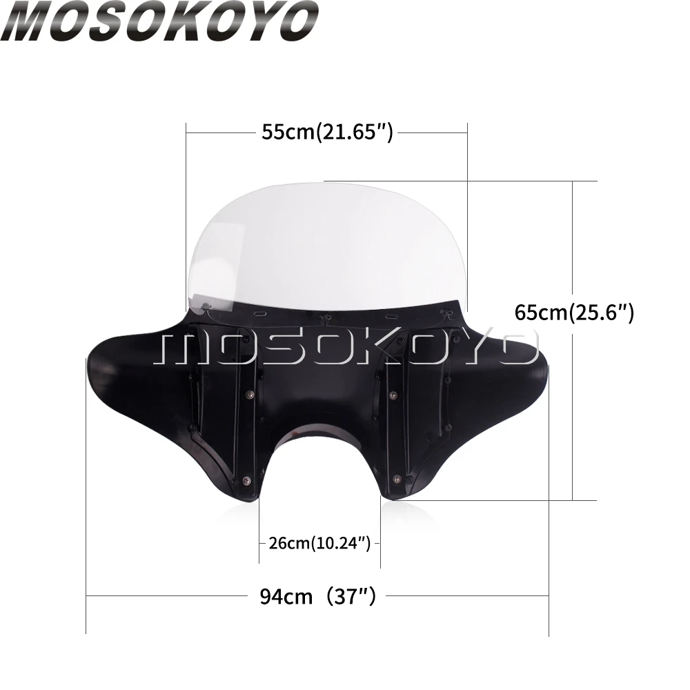Для Harley Custom Chopper Bobber Touring Dyna Softail Slim летучая мышь обтекатель лобовое стекло