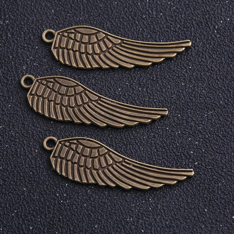2pcs/lot 50*16mm Vintage Bronze Angel wings pendants Jewelry Charm Pendants Findings Fit Making Free shopping | Украшения и