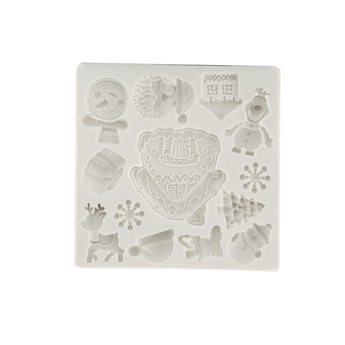 

Christmas Tree Santa Snowman Silicone Mold Christmas Decoration Fondant Cake Mold DIY Chocolate Biscuit Mold Kitchen Bakeware